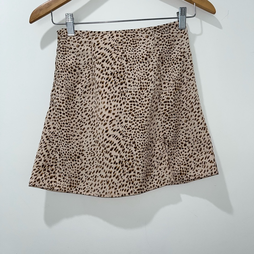Source Unknown Animal Print A-Line Skirt